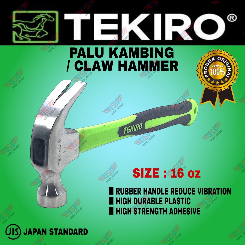 New TEKIRO PALU KAMBING 16 OZ TEKIRO claw hammer 16 oz / palu kambing 16oz Tekiro / bukaan paku