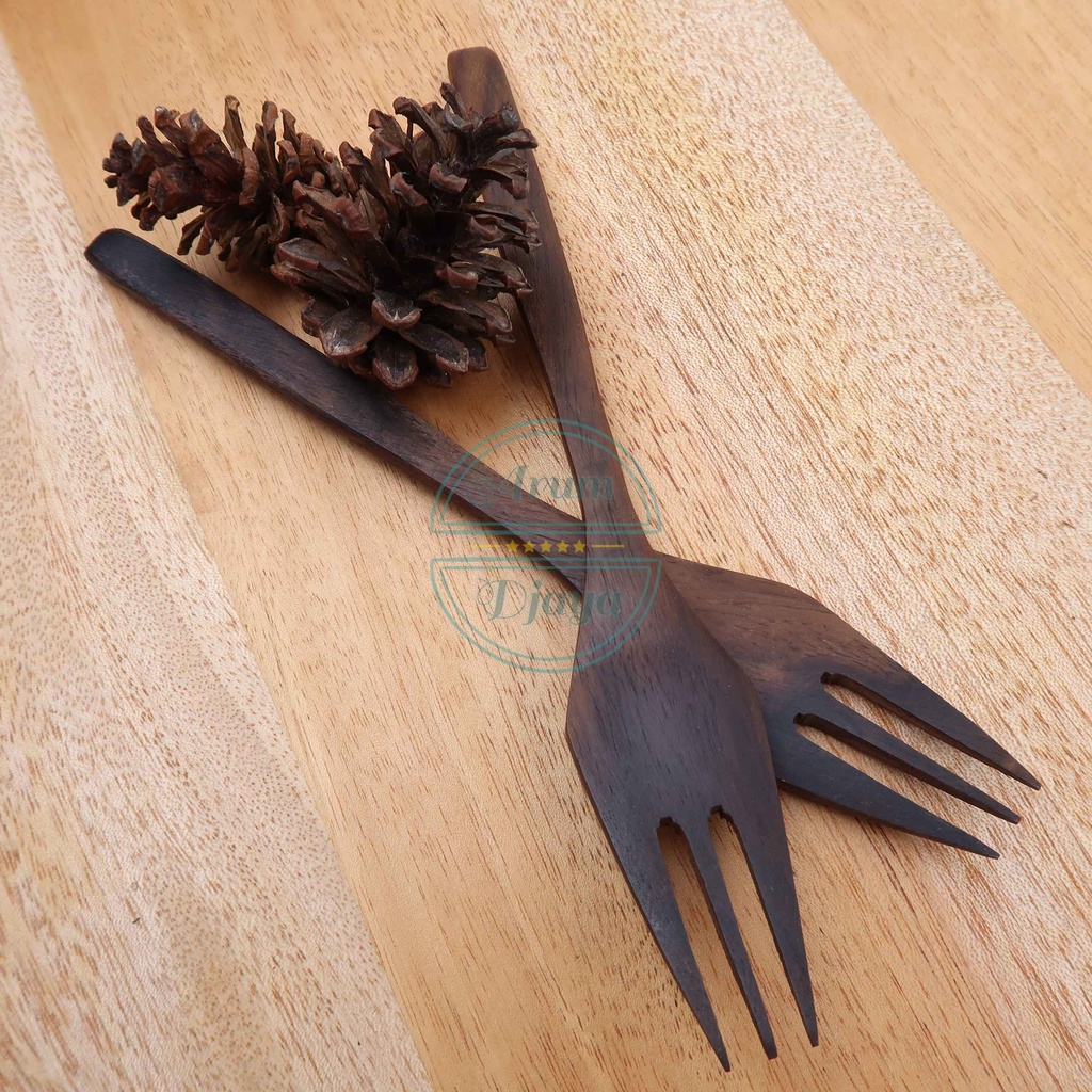 Garpu Buah Kayu Sendok Buah Kayu Wooden Spoon For Fruit Property Photography Makanan