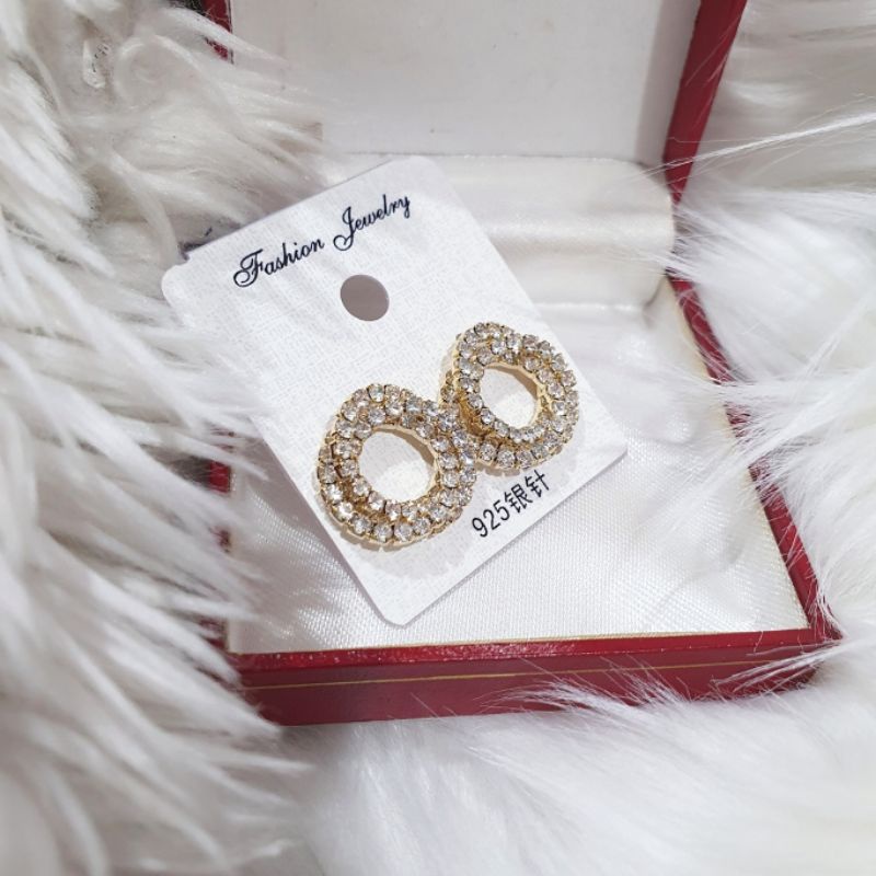 Anting Premium lapis Silver925 perak Premium Quality Anti karat anti alergi Starling silver platgold T07