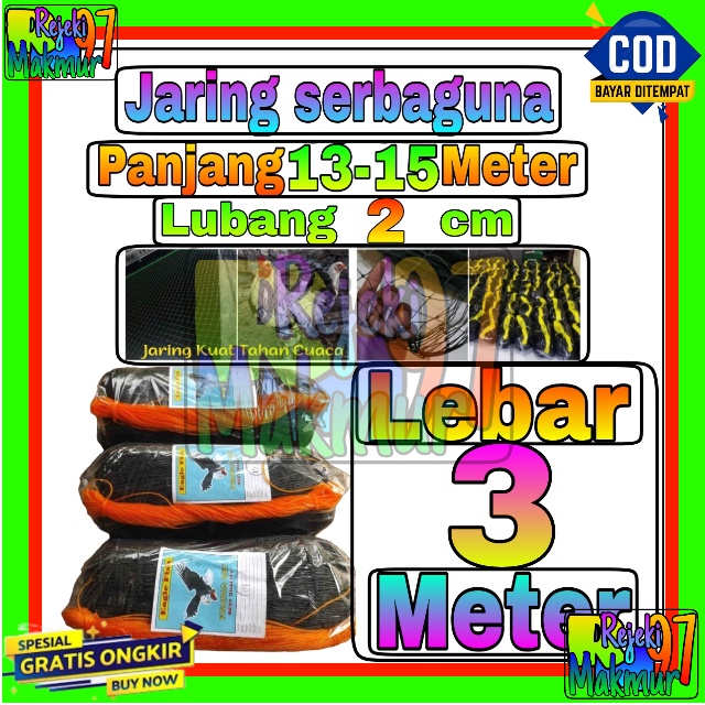 Jaring Pagar Ayam 3 meter / Jaring Lubang Kecil /Jaring Kandang /Jaring Burung / Jaring Taman