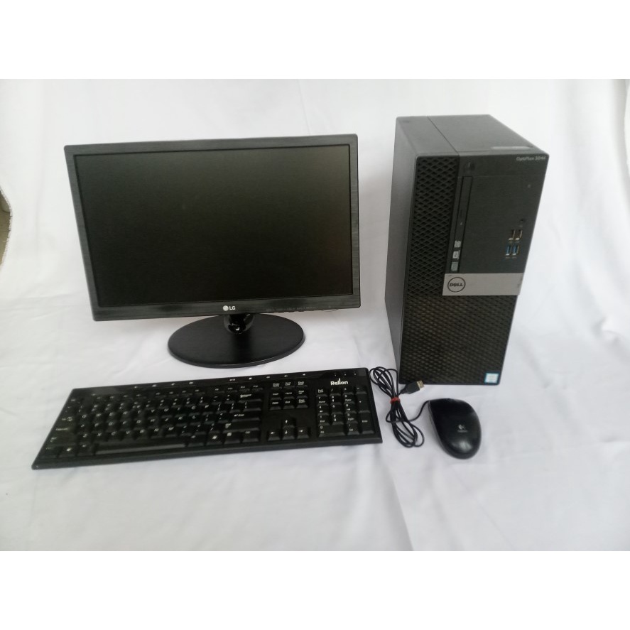 PC CORE I3 GEN 6 DELL 3046 PLUS MONITOR 19 INCH WIDE SSD 120 GB RAM 4 GB DDR 4 WIRELESS