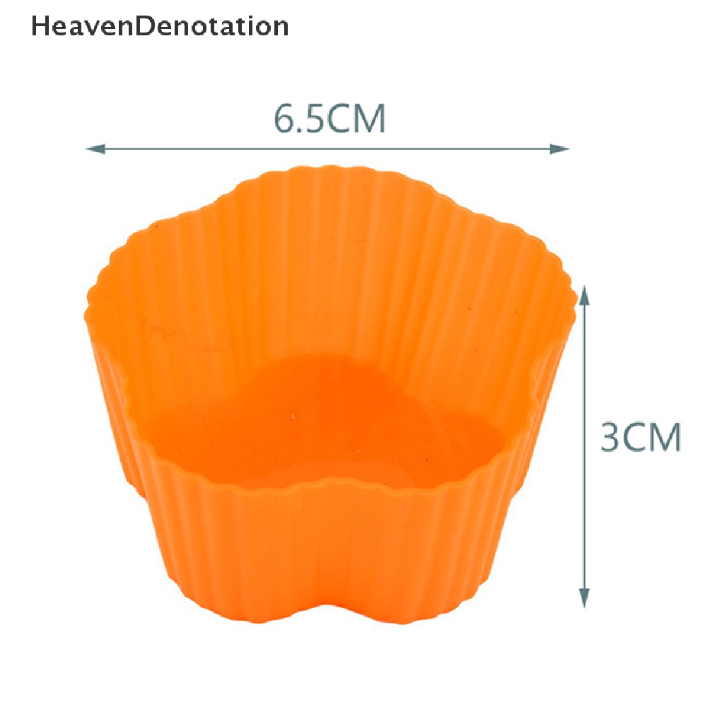 [HeavenDenotation] 4pcs Cetakan Silikon Bunga Cupcake Muffin Cup Baking Egg Tart Puding Jelly Mold HDV