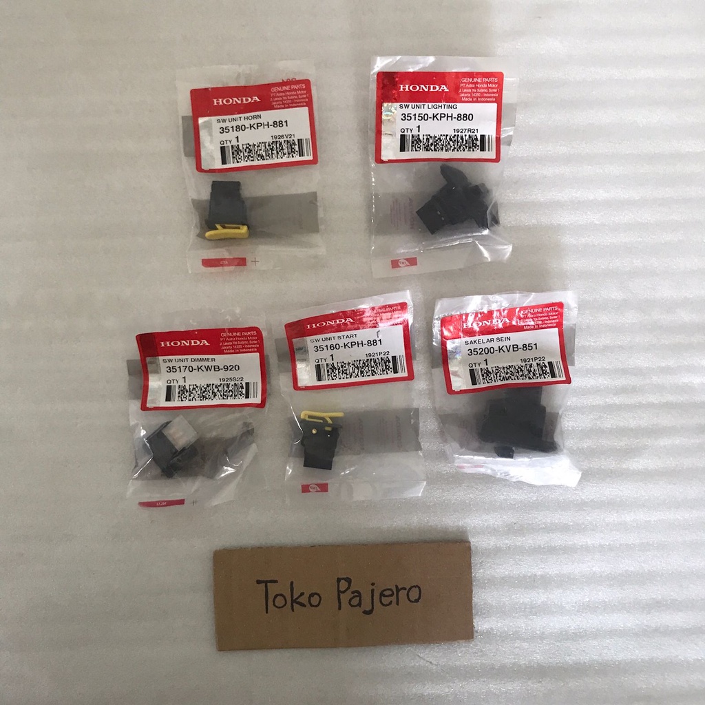 Saklar Lampu Sein Klakson Stater Fullset Beat Karbu Spacy Scoopy Karbu Original AHM