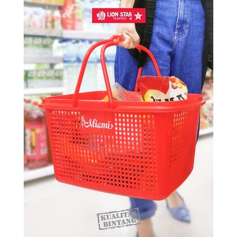 Keranjang Belanja Pasar B-16 Miami Shopping Basket Lion Star Plastik / keranjang super indo alfa