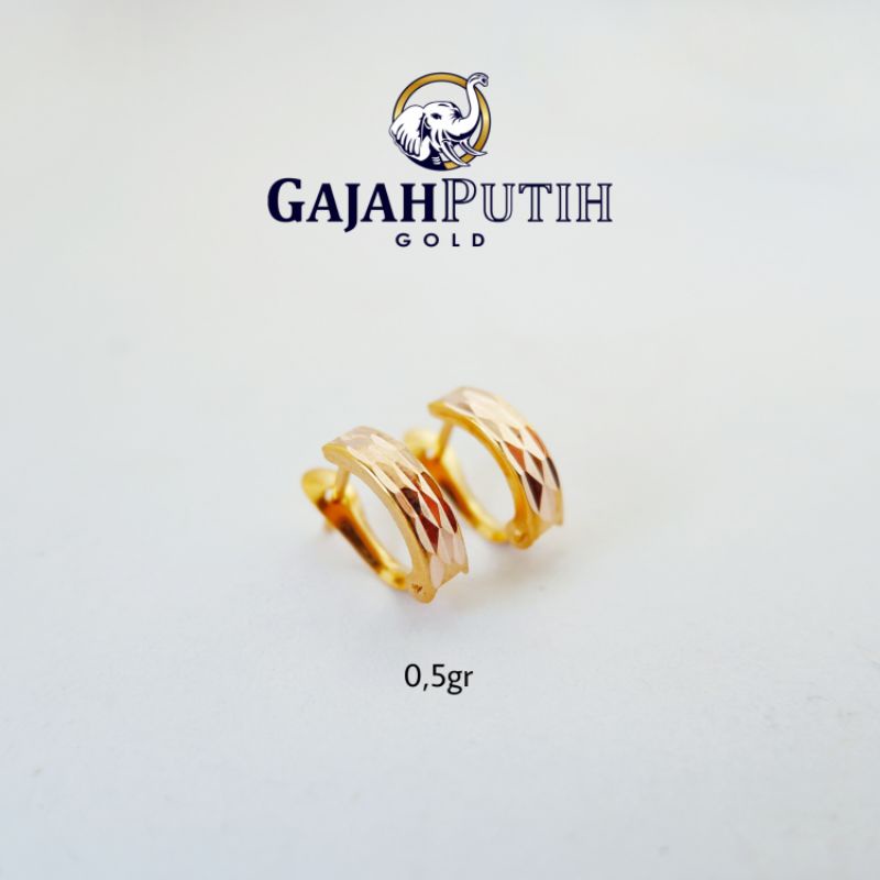 0,5gr Anting Model Klep Emas Asli kodeO405