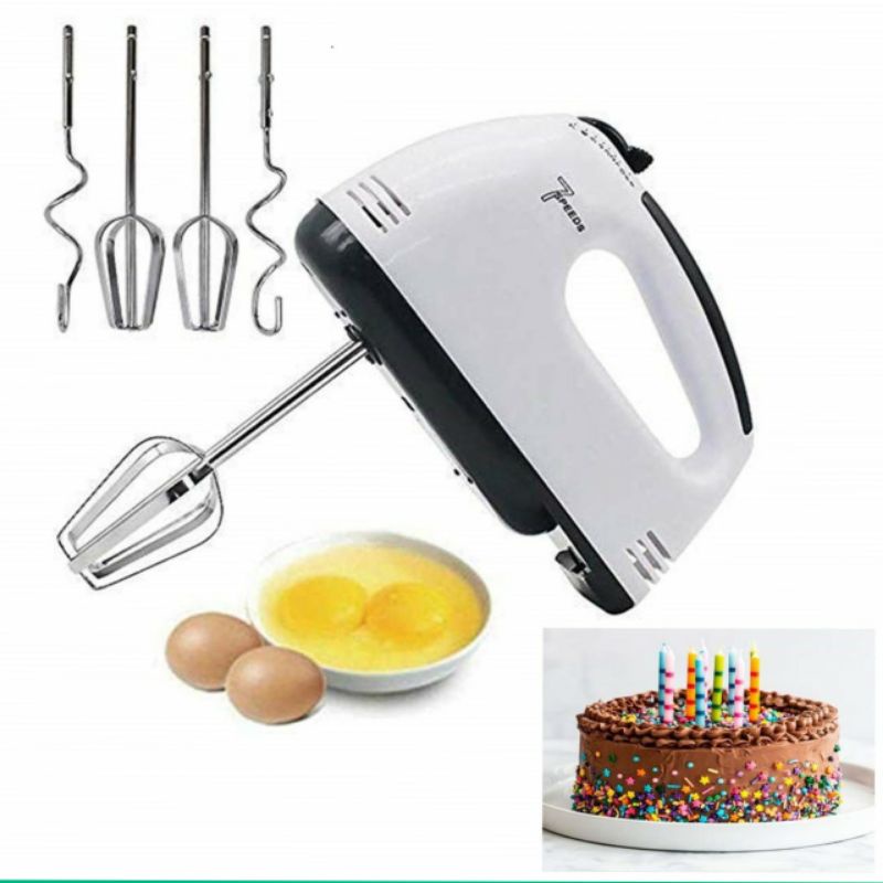 Hand mixer Elektrik Pengaduk Listrik Adonan Roti Kue 7 Speed Alat Kocokan Telur