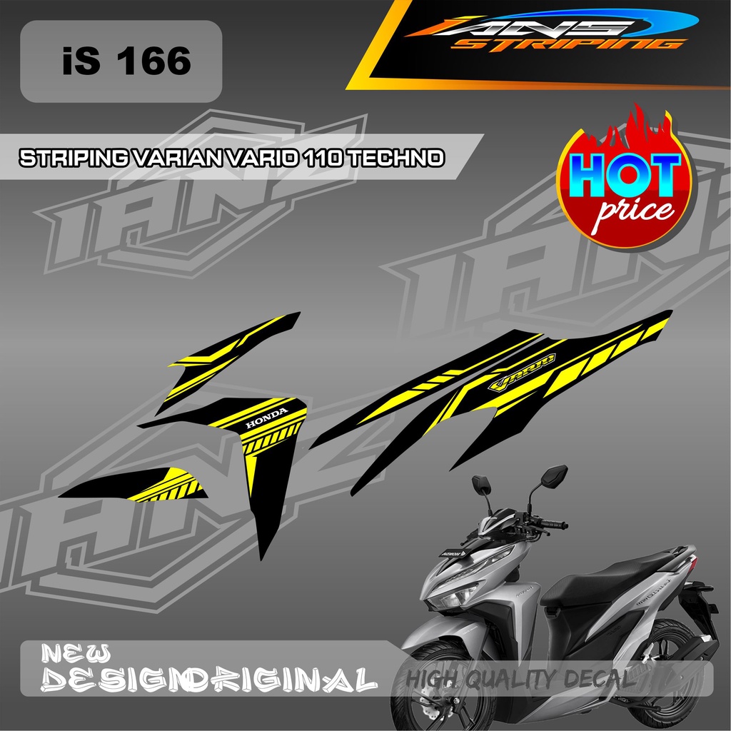 LIST DECAL STRIPING LIST VARIO TECHNO 110 OLD / HONDA VARIO TECHNO 110 MENGGUNKAN BAHAN BERKUALITAS /  TIDAK MUDAH PUDAR / DECAL KERETA VARIO TECHNO  IS166