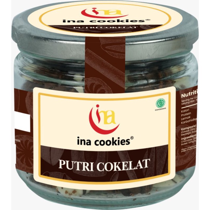 

INA COOKIES KEMASAN JAR KACA VARIAN PUTRI COKLAT