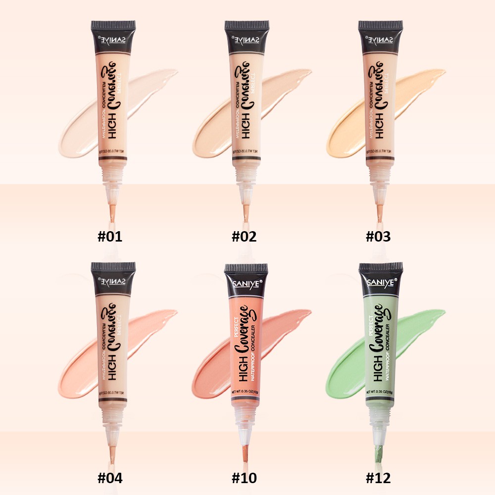 [100%ORIGINAL] SANIYE Concealer Waterproof Wajah Full Coverage Color Corrector Merah Concealer Dengan R1072