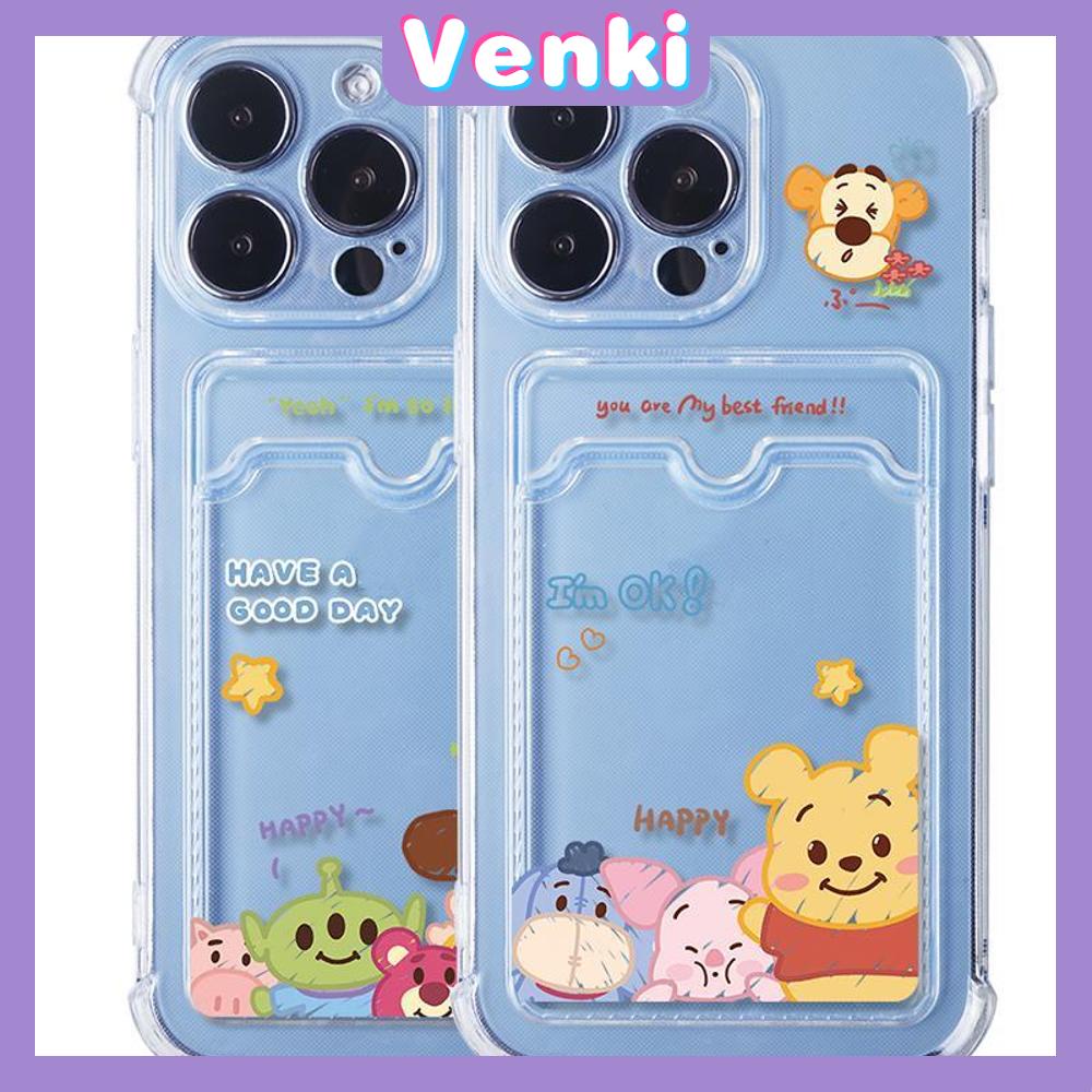 For iPhone 14 Pro Max Clear Card Storage Card Holder Case Cute Cartoon Camera Protection Shockproof For iPhone 14 13 12 11 Plus Pro Max 7 Plus X XR