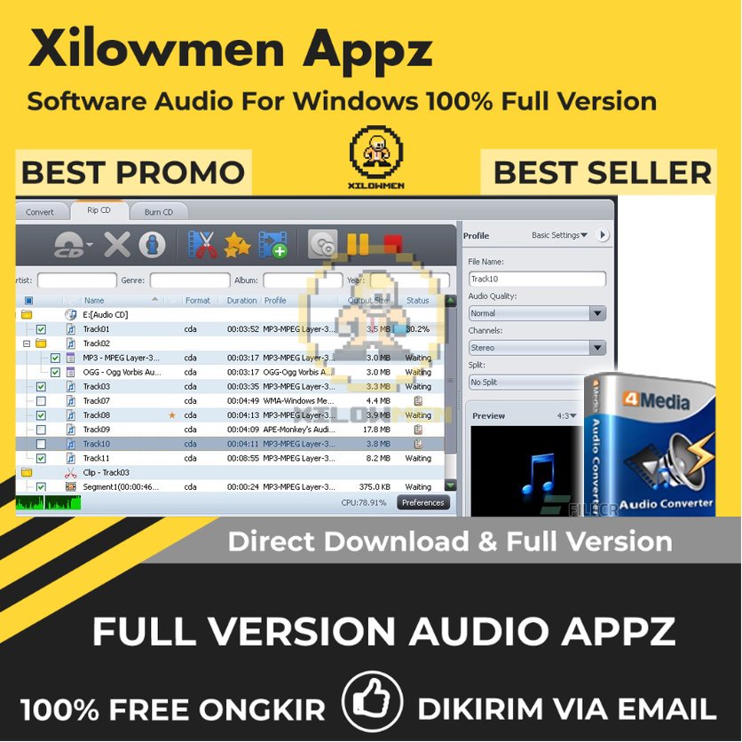 [Full Version] 4Media Audio Converter Pro Lifetime Audio Software WIN OS