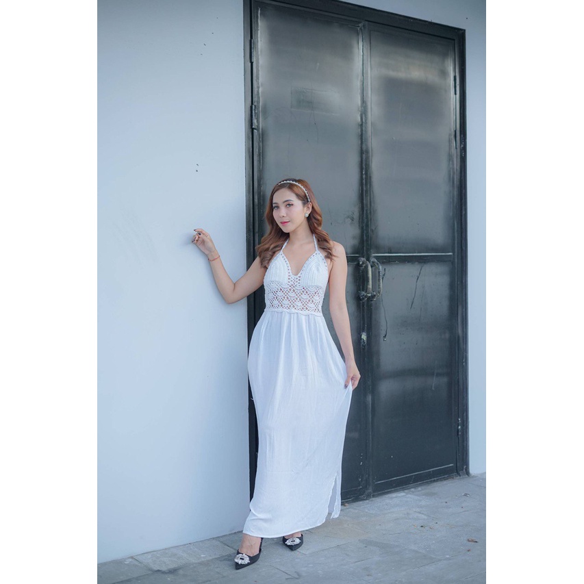 LONG DRESS DENGAN BRA RAJUTAN LDR002