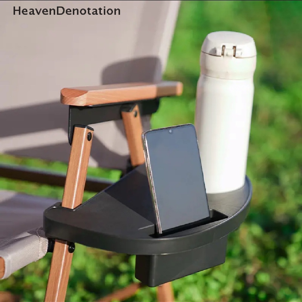 [HeavenDenotation] Portable Recliner Clip On Side Desk Cup Holder Nampan Minuman Slot Ponsel HDV