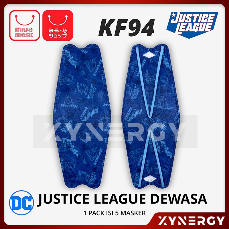 Masker MIU MASK Justice League KF94 Mask Dewasa (4Ply)