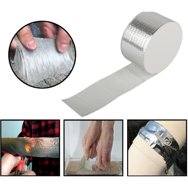 BAJ LAKBAN ANTI BOCOR 3M LAKBAN ALUMINIUM FOIL BUTYL WATERPROOF 3 METER LEM ANTI AIR ALUMINIUM TAPE SERBAGUNA PR128