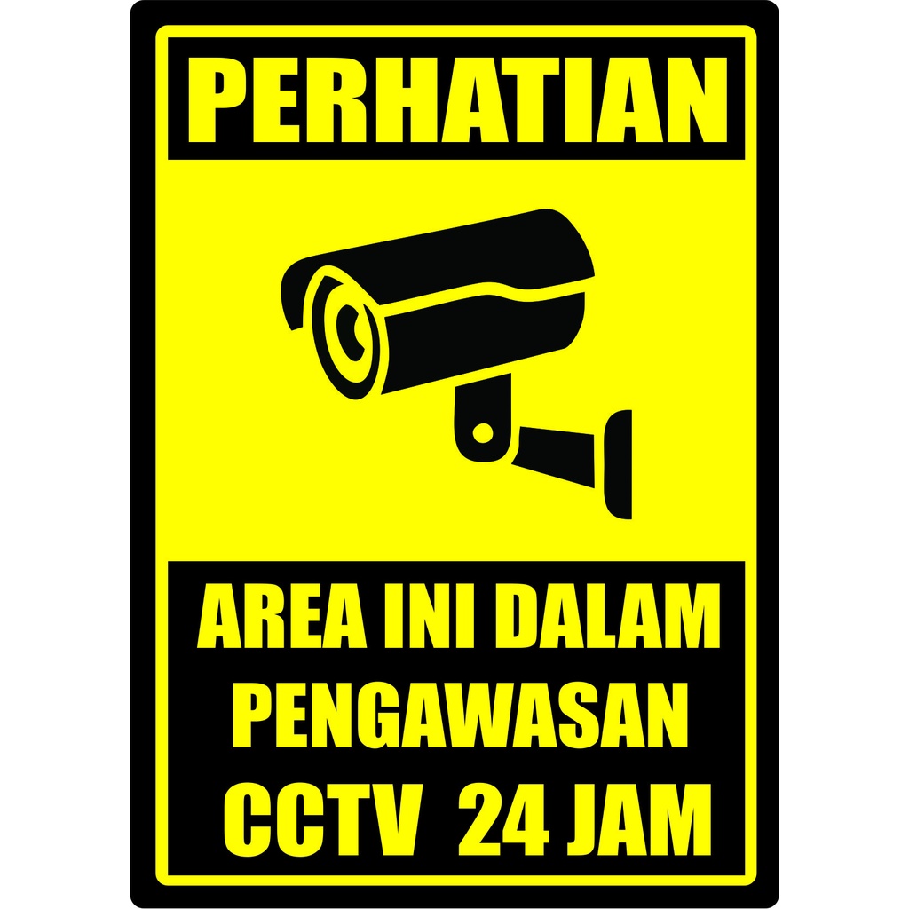 

Stiker Area dalam Pengawasan CCTV Bahan Vynil Waterproof