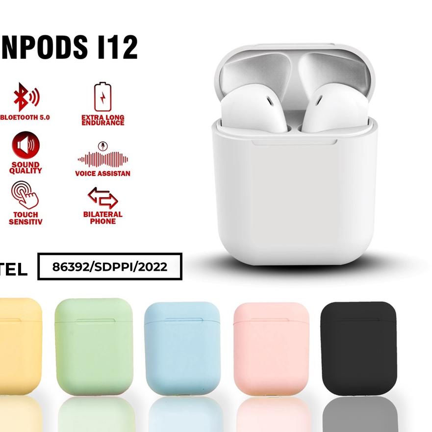 ➤ Minibest Headset Bluetooth In I12 & I13 PRO Earphone Bluetooth Wireless Android MB-555 ℮