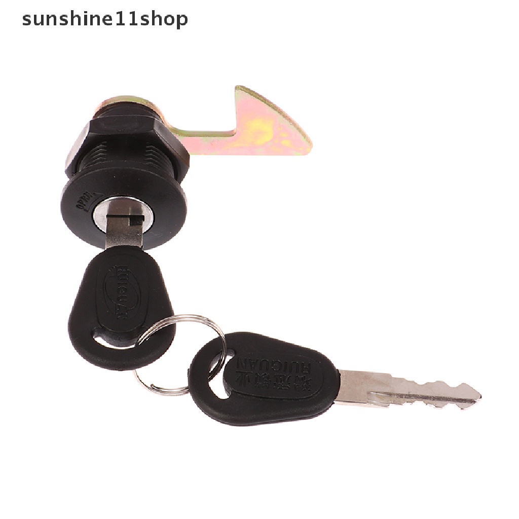 Sho 1Set (1Kunci+2Kunci+4Kait Metal) Elektrik Mobil Skuter Tail Box Lock Trunk Lock N