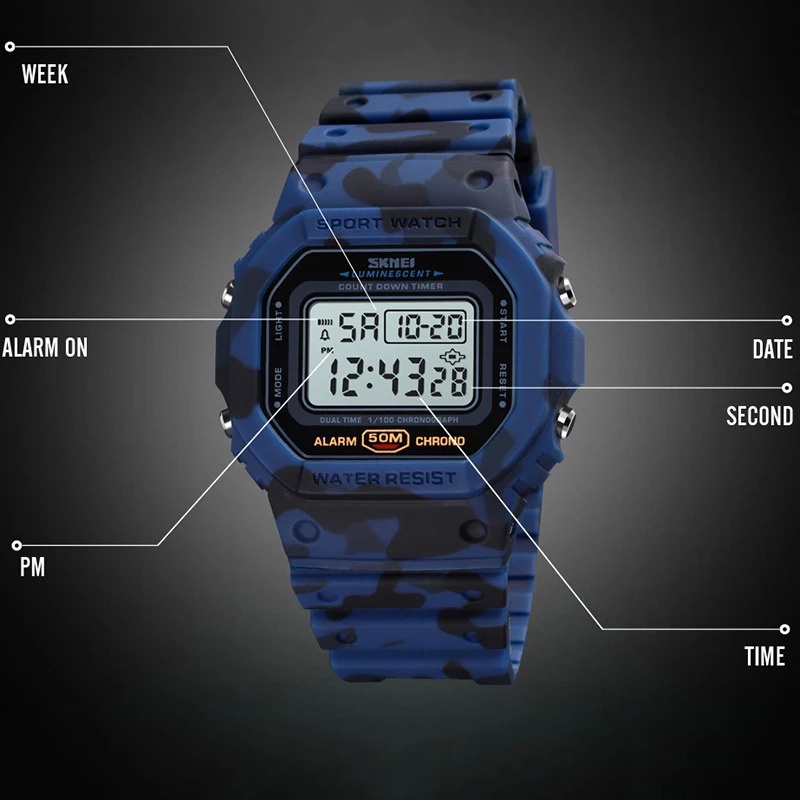 SKMEI 1628 Jam Tangan Pria Digital Water Resistant 50M Watch