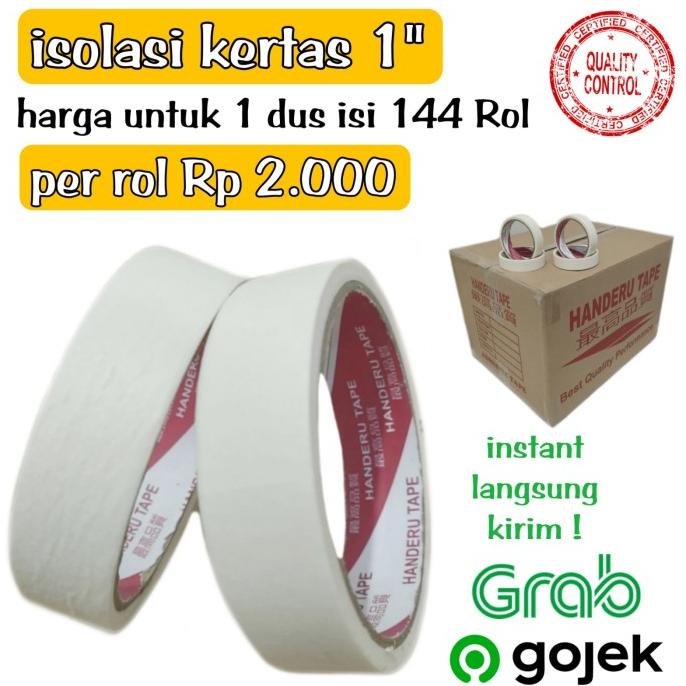 

isolasi kertas 1" berkualitas & ekonomis (harga PER DUS) isi 144 rol