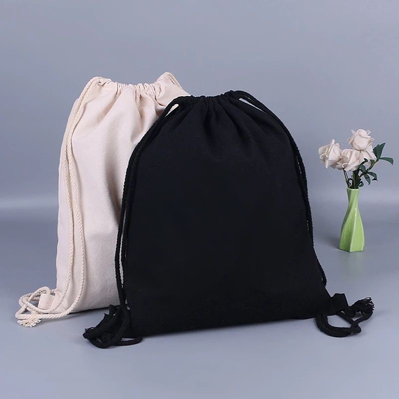 PROMO COD 10.10 - TAS SERUT / TAS TRAVEL STRING BAG PRIA/WANITA -  POLOS BAHAN DRILL AMERIKA TALI KUR TEBAL - STRING BAG POLOS OLAHRAGA / KULIAH / SEKOLAH / ELEGAN