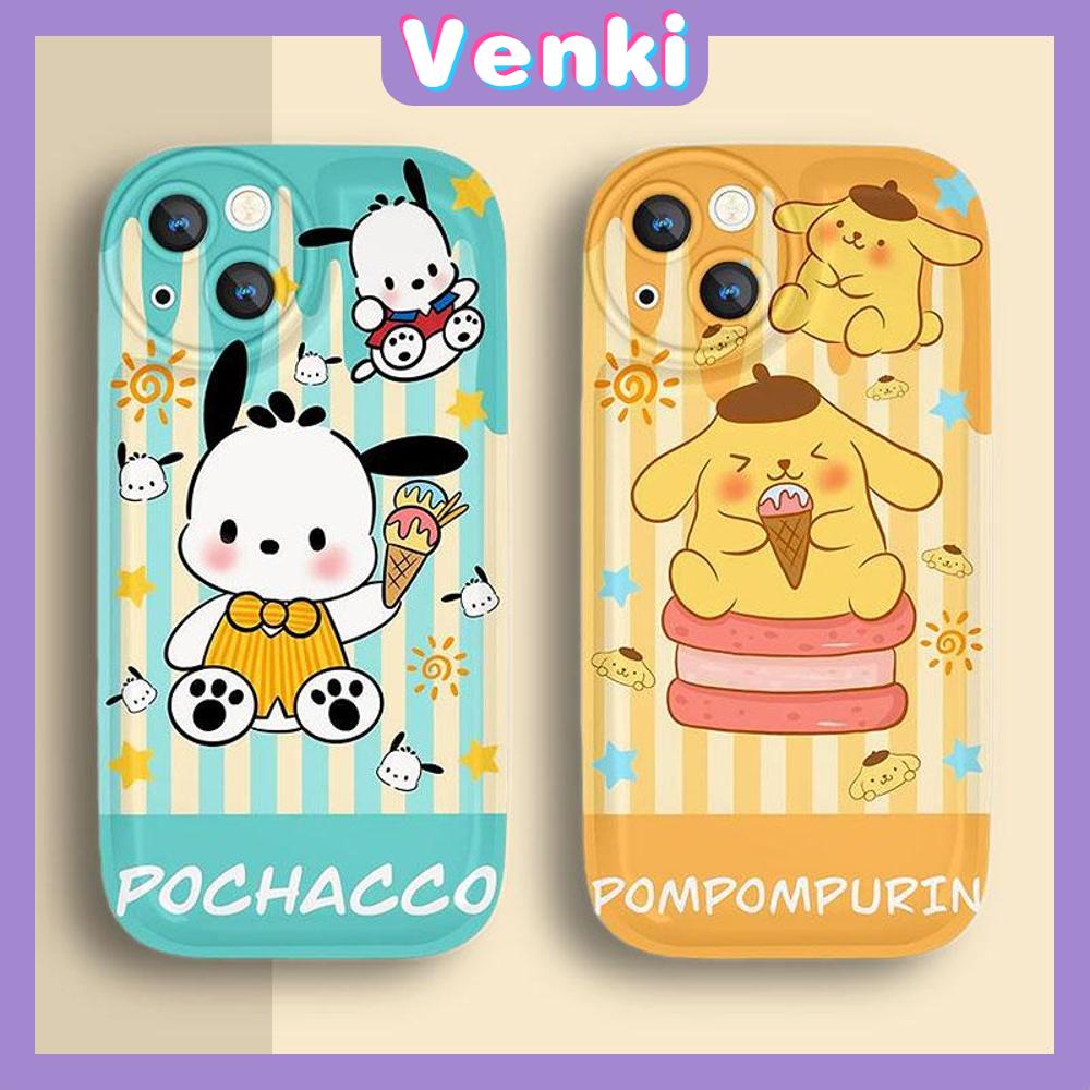 Case For iPhone 11 Soft TPU Air Cushion Case Glossy Cute Cartoon Airbag Shockproof Camera Protection Compatible for iPhone 14 13 12 11 Pro Max 7 8 Plus