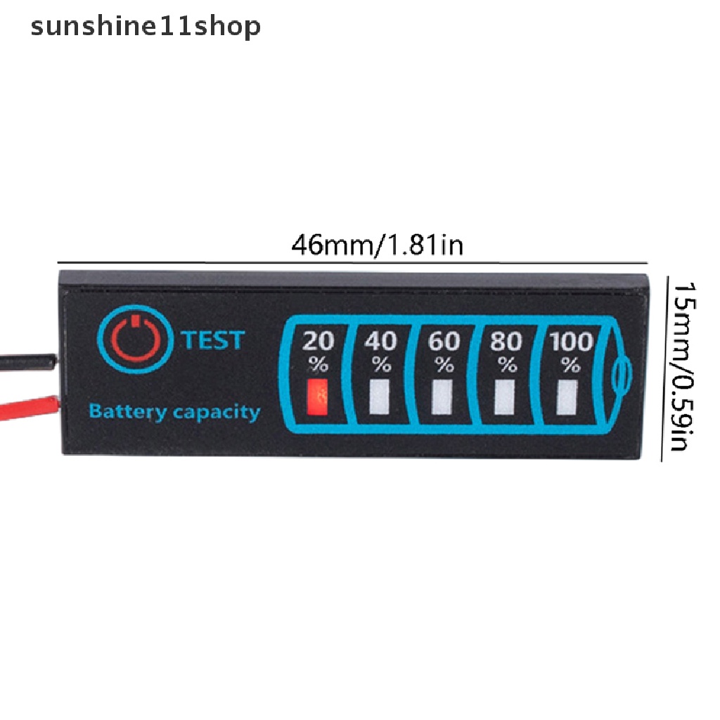 Sho 12V24 Lead Acid Indicator Tester LCD Display Meter Modul Pengukur Tegangan Kapasitas N