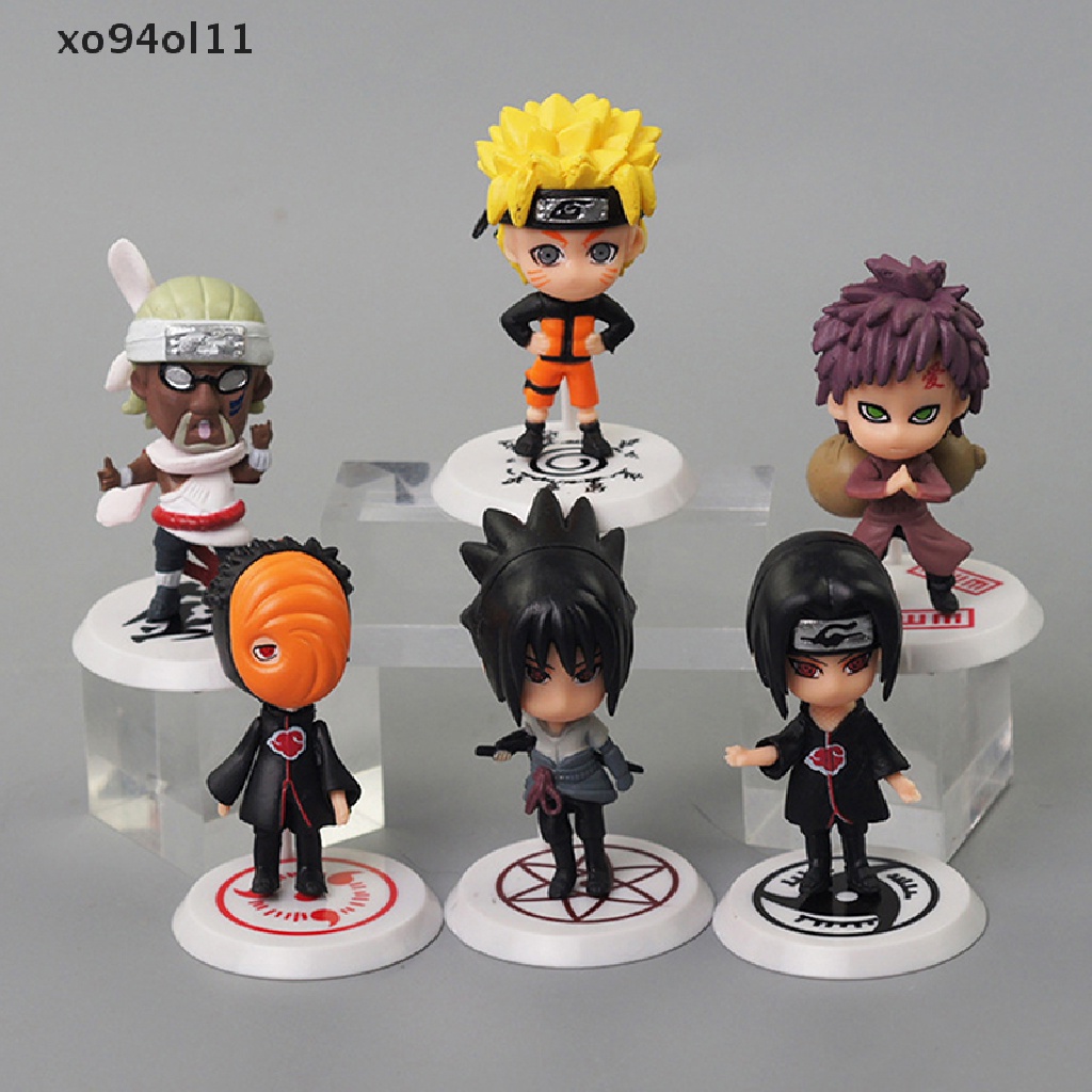 Xo 6Pcs/set Naruto Shippuden Anime Action Figure Model Patung PVC Mainan Koleksi OL