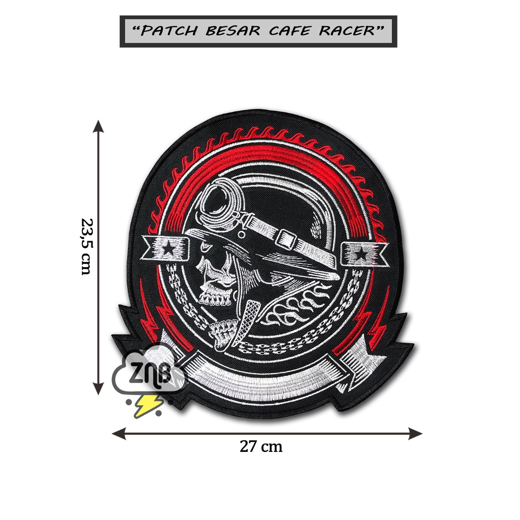 Patch Bordir Jahit Cafe Racer Emblem Motorcycles Pacth Motor Best Quality
