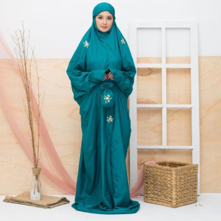 ✧ MUKENA TERUSAN PARASUT Bordir jumbo ➸