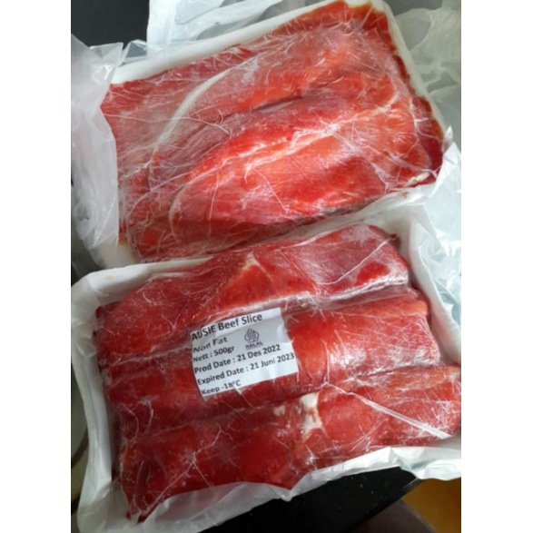 

Daging slice Ausie Prime Non Fat 500 gram / pack