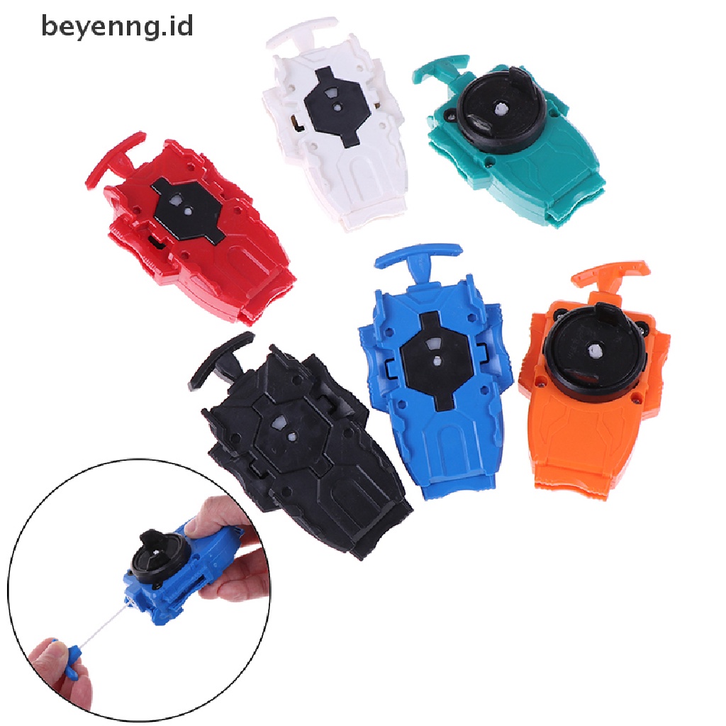 Beyen Beyblade beylauncher burst string launcher Merah orange Biru Hijau Hitam Putih ID