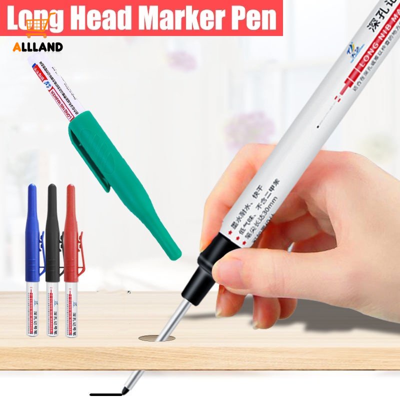 Portable Deep Hole Lengthened Oil-based Waterproof Marker / Smooth Writing Non-fading Long-tip Marking Pen / Multipurpose Handmade Working Pens