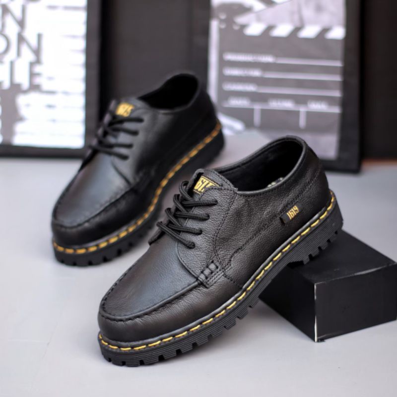 WOLF DM CLSS - Sepatu Pantofel Formal Docmart Low Boots Kerja Pria Kulit Asli