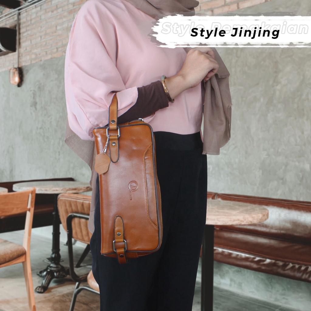 Tas Pouch Bag Clutch Bag Kulit Sapi Asli Multifungsi AP02 ZIVAA ALICE LEATHER KULIT SAPI ASLI STYLISH WATERPROOF KUALITAS TERJAMIN MEMUASKAN BISA COD