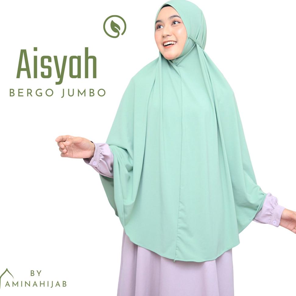 MURAH MERIAH Hijab Khimar Jilbab Instan Kerudung Syari Bergo Tali Jumbo Jersey Aisyah