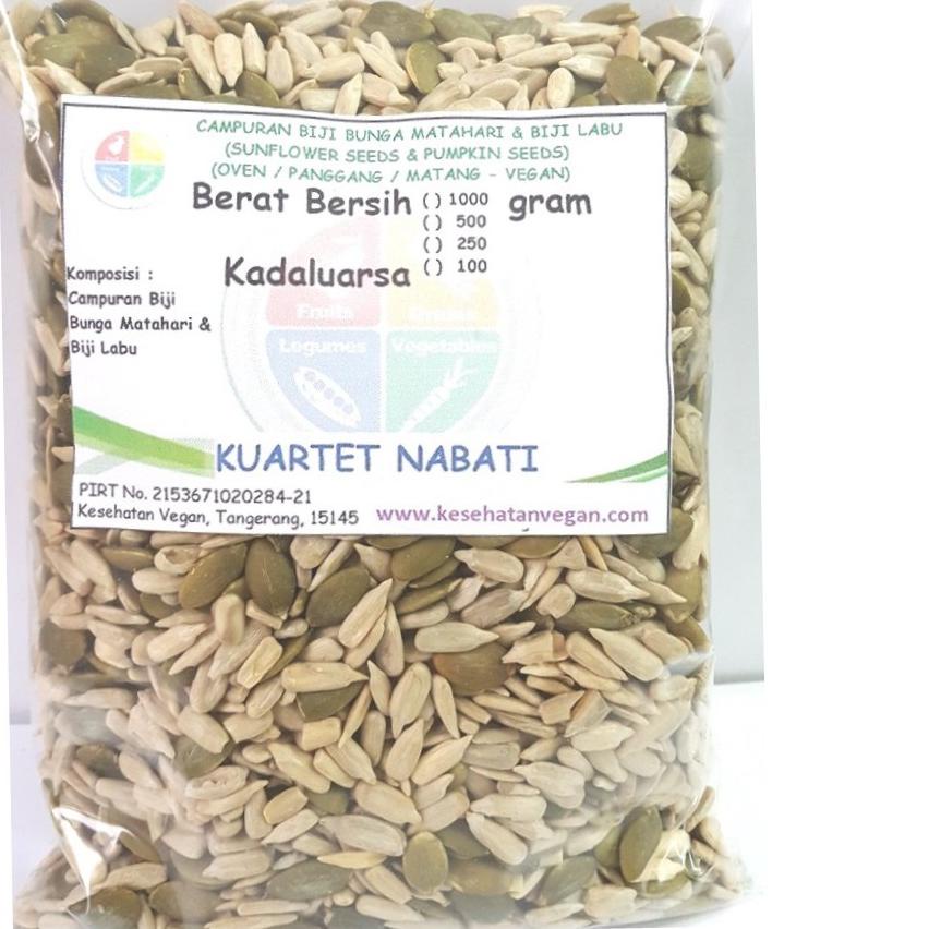 

❁ 500gr Roasted Campuran Biji Labu / Pumpkin Seed & Biji Bunga Matahari / Sunflower Seed - Panggang ☀