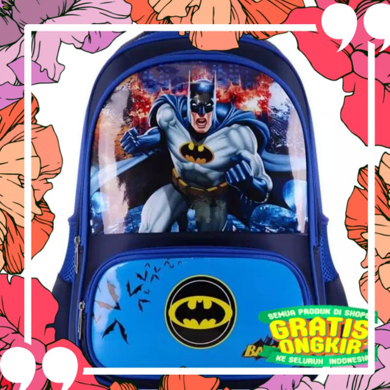 TAS RAMSEL ANAK LAKI LAKI BATMAN SPIDERMAN IRONMAN PAUD TK SD / labalaba