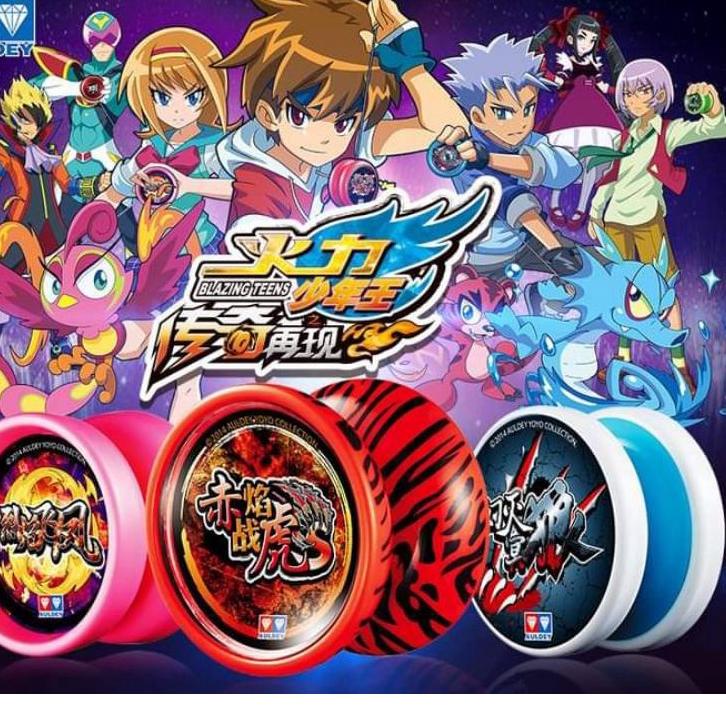 ♢ Mainan Yoyo [ OBRAL]  Auldey Blazing Teens 5 Original Flame Tiger Iron Long Hades Wolf Sky Fury Be