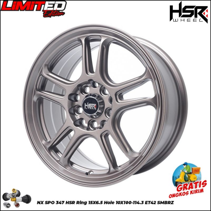 velg mobil ring 15 velg mobil HSR NX SPO R15 velg mobil lubang baut 5 velg mobil ring 15
