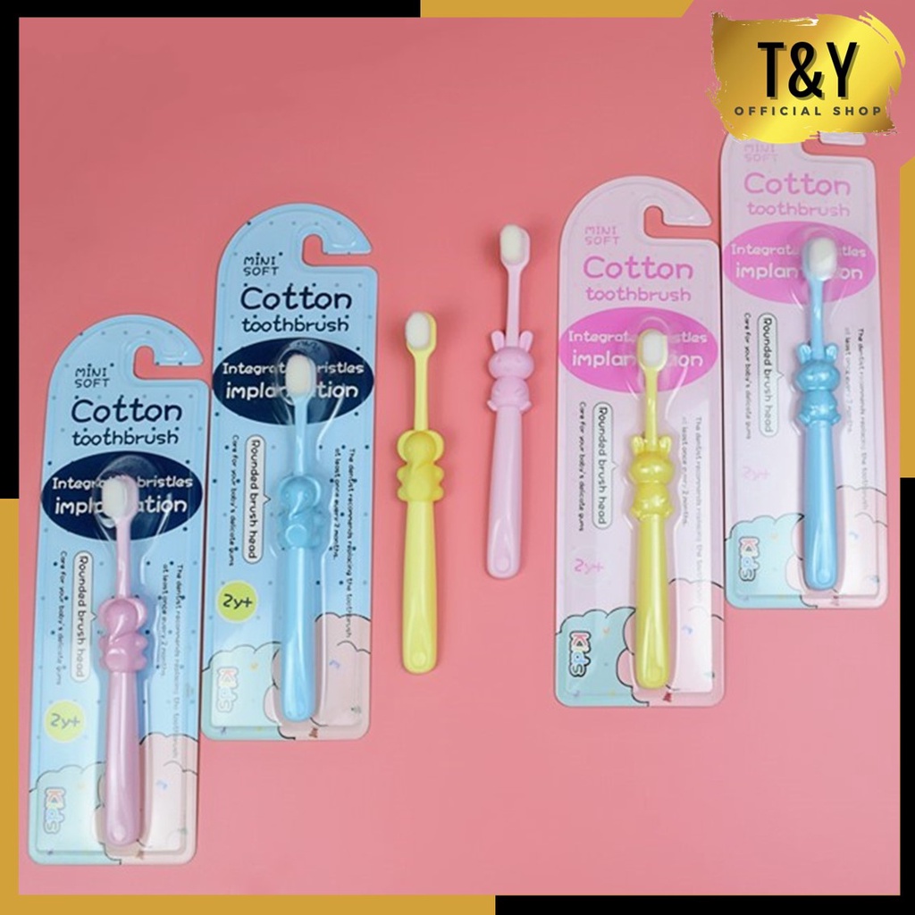 T&amp;Y Sikat Gigi Anak Extra Soft Sikat Gigi Anak lembut 10000 Bulu Halus 1-12 Tahun Tavel Toothbrush Double Care Sikat Gigi Halus &amp; Lembut Karakter Gajah Dan Rabbit