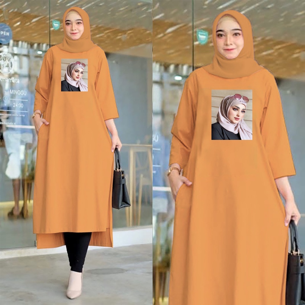 LONG TUNIK WANITA TUNIK BAJU WANITA LONG TUNIK ATASAN WANITA GAMIS