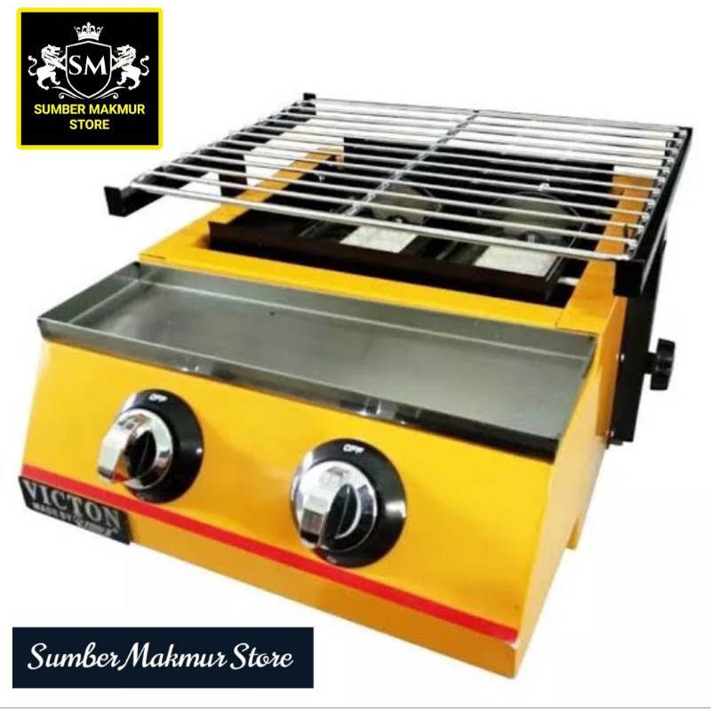 GAS ROASTER VICTON/PEMANGGANG 2 BURNER BBQ