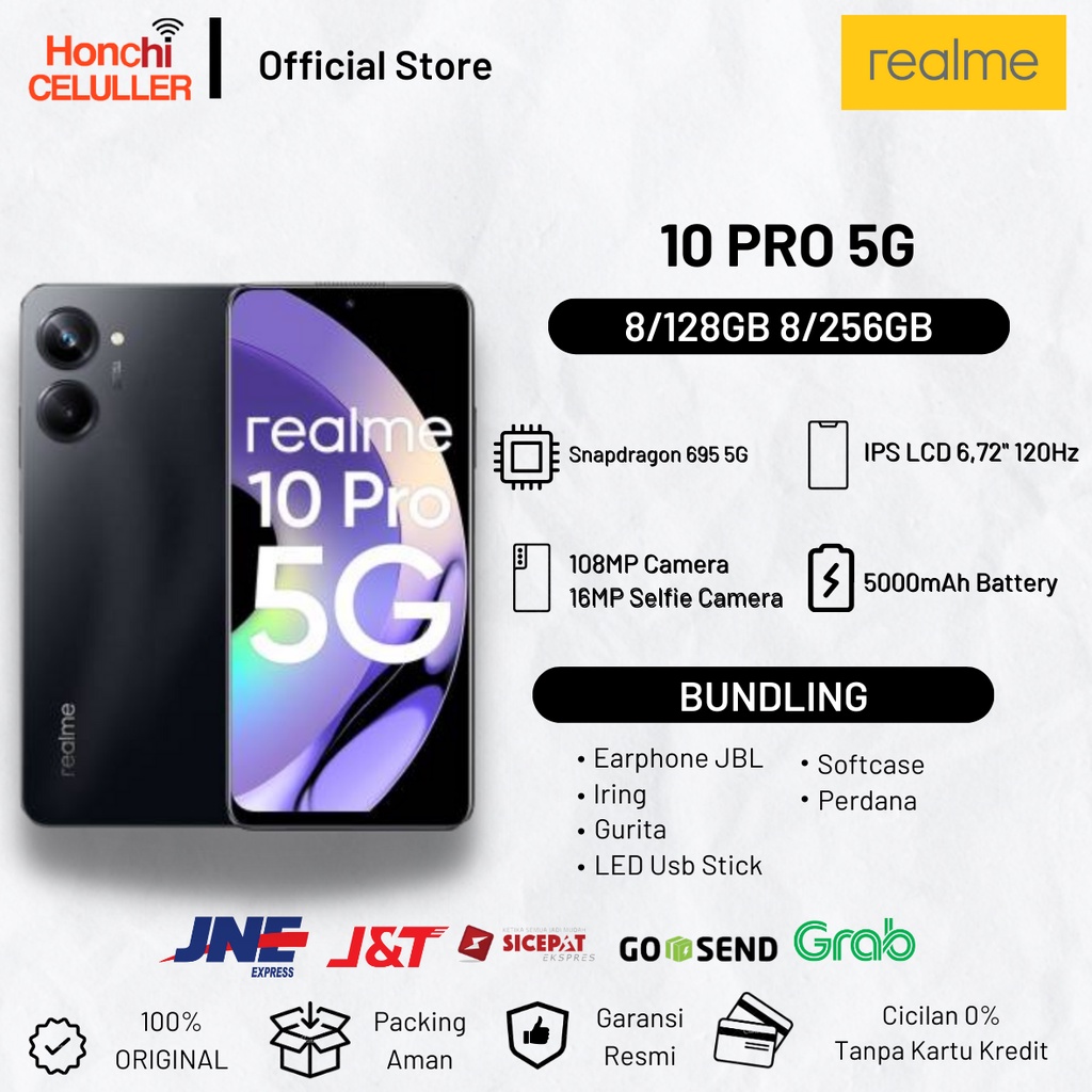 REALME 10 PRO 5G 8/256 GB 8/128 GB GARANSI RESMI REALME INDONESIA