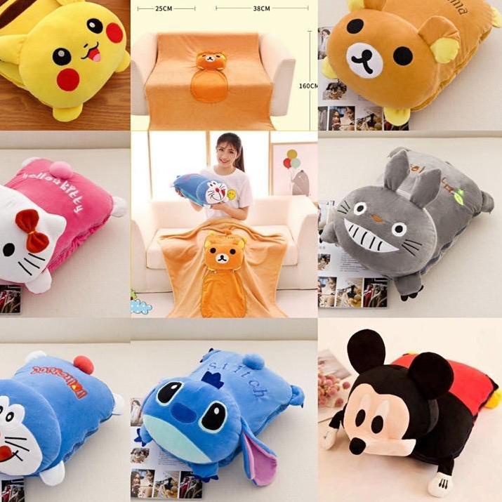 ☈ Balmut Karakter Selimut Bantal Anak Lembut Import ✼