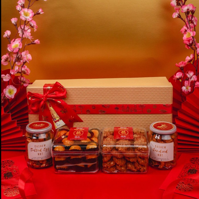 

(COD) PAKET PROSPERITY 5 - Hampers Imlek / CNY Kue kering - Cherlin Bakery