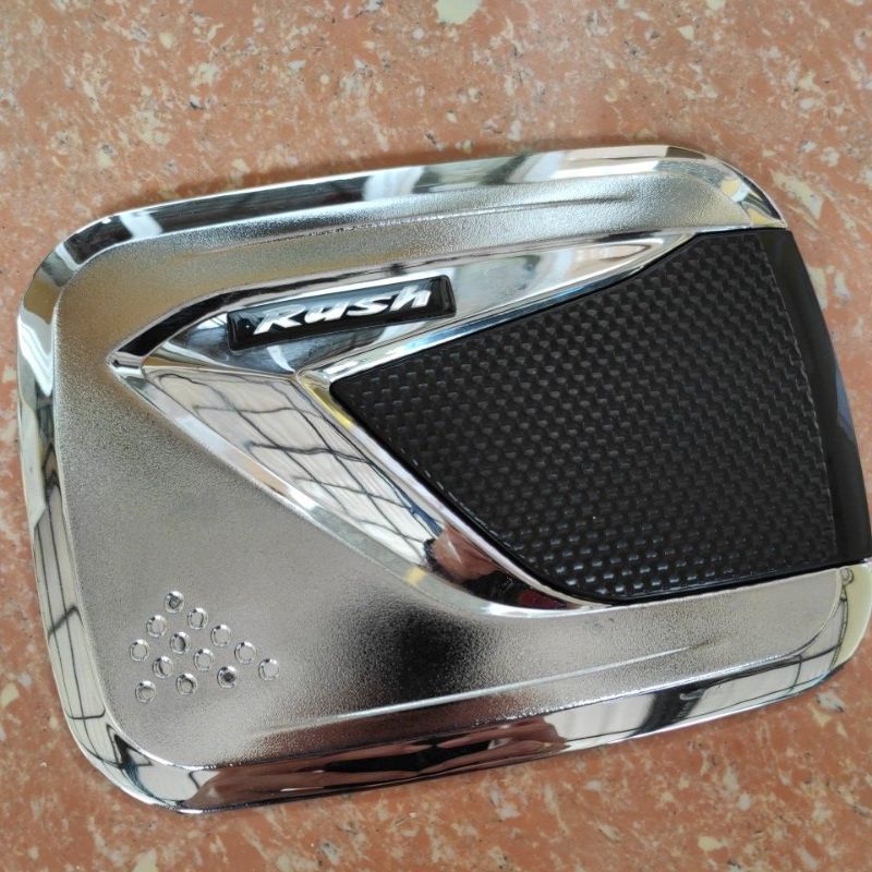 cover tutup tangki bensin TOYOTA RUSH lama 2007 sampai 2017 2016 2015 2014 2013 2012 2011 2010 2009 2008 chrome crome hitam dof carbon