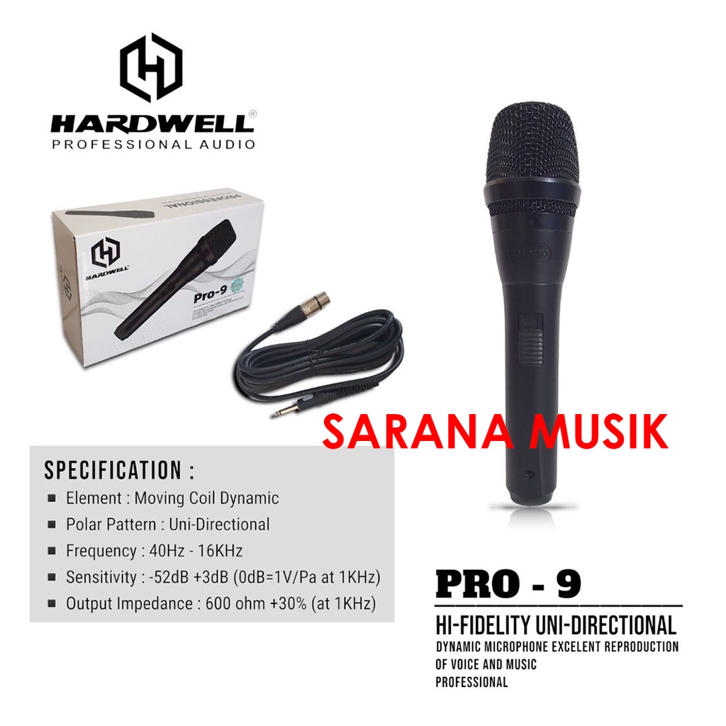Mic Kabel Hardwell Pro 9 HARDWELL PRO9 PRO-9 Microphone Original