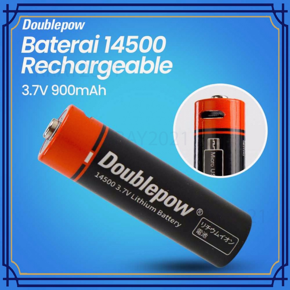 Baterai Cas Li-Ion 14500 Rechargeable 3.7V 900mAh 1 PCS - DP-18730