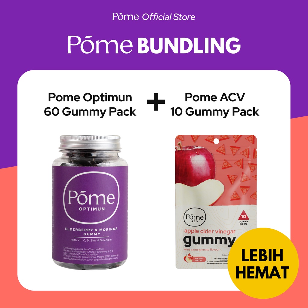 Pome Bundling - Pome ACV 1 Sachet + Pome Optimun 1 Botol